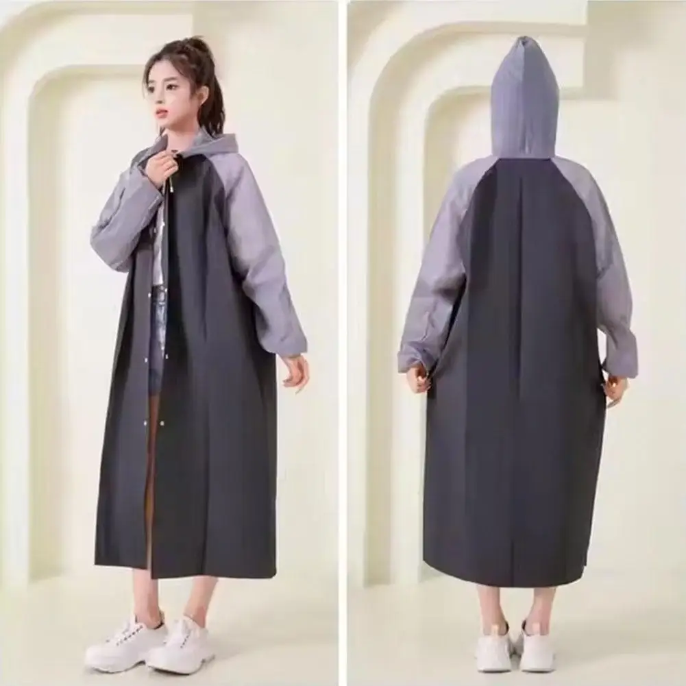 

Adult Travel Essential Lightweight Portable Raincoat Waterproof Outdoor Fashionable Rainwear Poncho Reusable E6G1