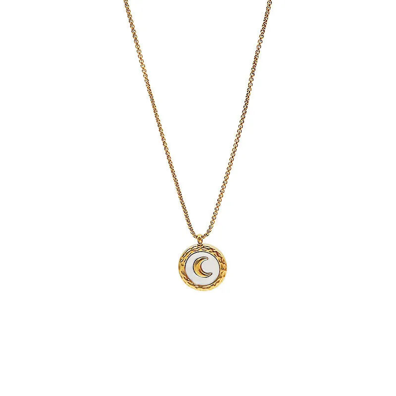 White Moon Light Luxury 18k Gold Light Luxury No Fading Women's Clarbone Chain Temperament Titanium Steel Jewelry