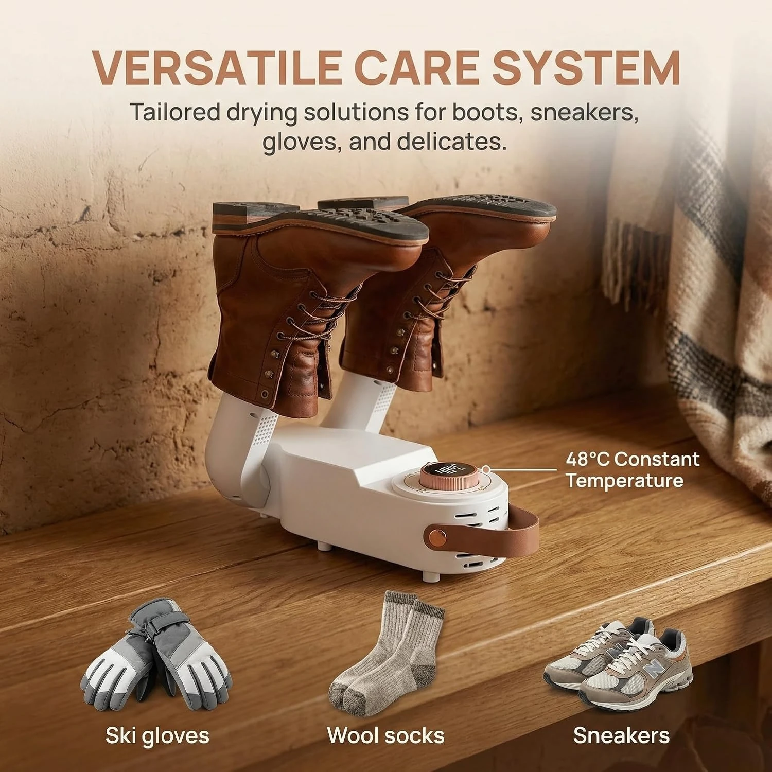 2026 New Upgrade Boot Dryer For Work Boots | Shoe Dryers For Sneakers & Ski Boots | Portable Shoe Warmer With 48°C Constant Temp