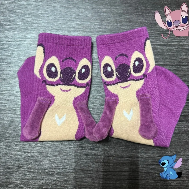 1/2 пары новых женских носков средней длины с японским мультяшным узором, новые и интересные носки для пары, удерживающие руки