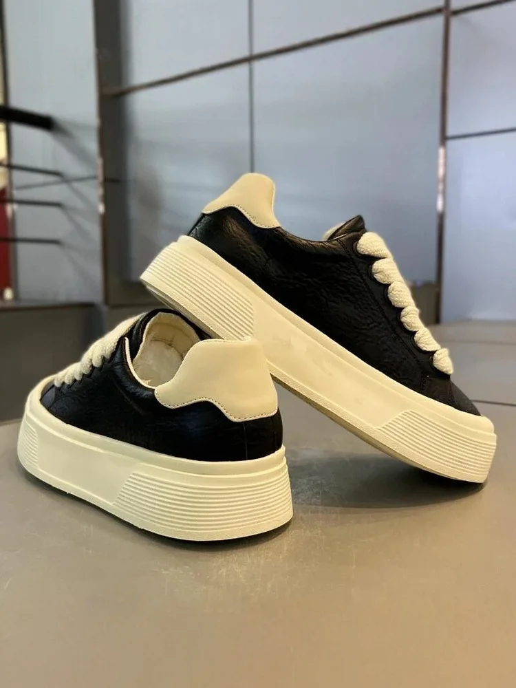 

Trendy Men's oes 2025 Autumn New High-End Sensation Sports Leisure Leather Panel Work oes Versatile Faionable Footwear