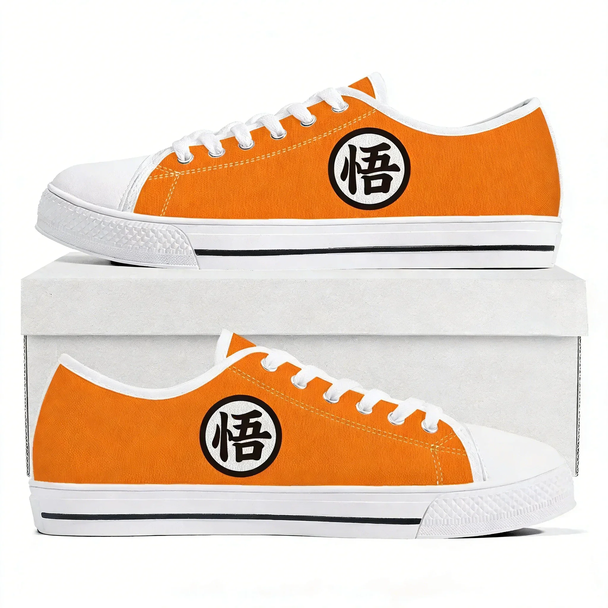 

Hot Dragon Master Goku Logo Low Top Sneakers Anime Mens Womens Teenager High Quality Shoes Canvas Sneaker Couple Custom Shoe