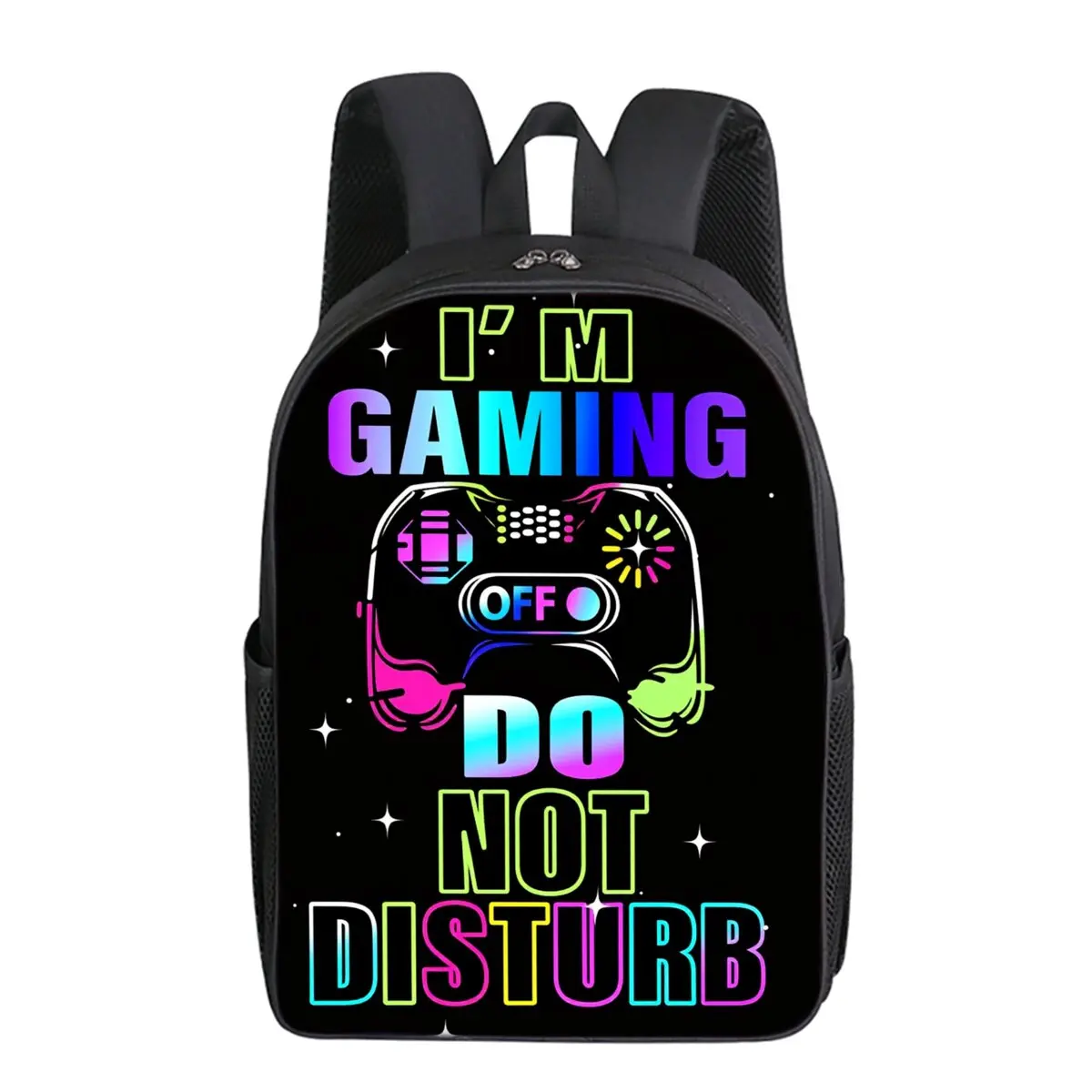 

Gamepad Cyberpunk Print Single Layer Backpack for Boy and Girls Best Gifts 2D Flat Cartoon School Bags for Children
