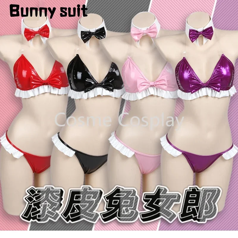 

Cos bunny cosplay costume leather leotard elastic bunny girl clothing set hot anime cosplay rabbit selfie paint cute uniform