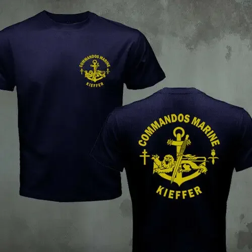 French navies Special Forces Commandos Marine Marins Men T-shirt Casual  O-Neck Men Clothing