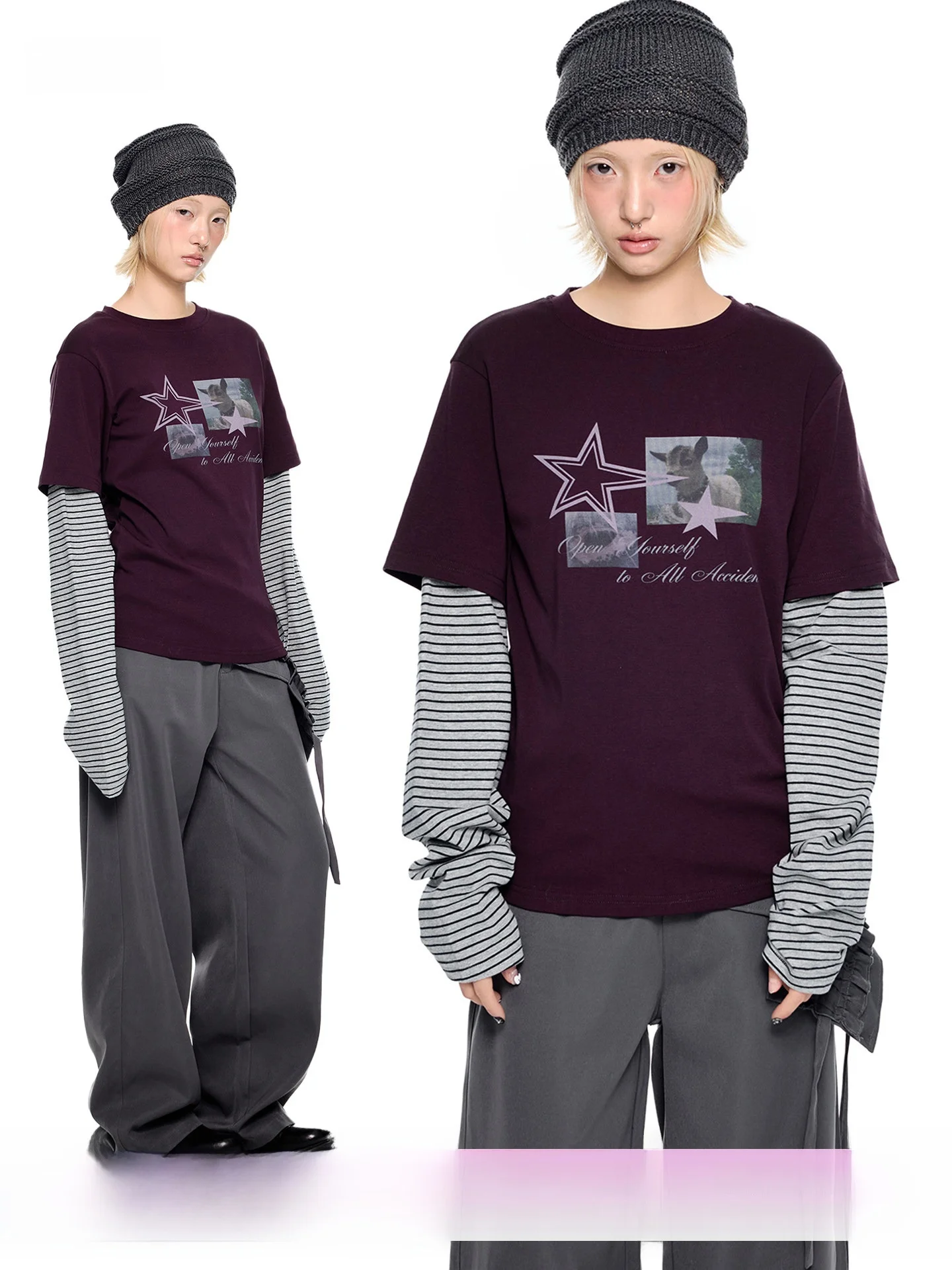 

Женская футболка EZEK с длинным рукавом, повседневная, с принтом в полоску, круглый вырез, летняя, винтажная, свободного кроя, из хлопка, удобная, с круглым вырезом.