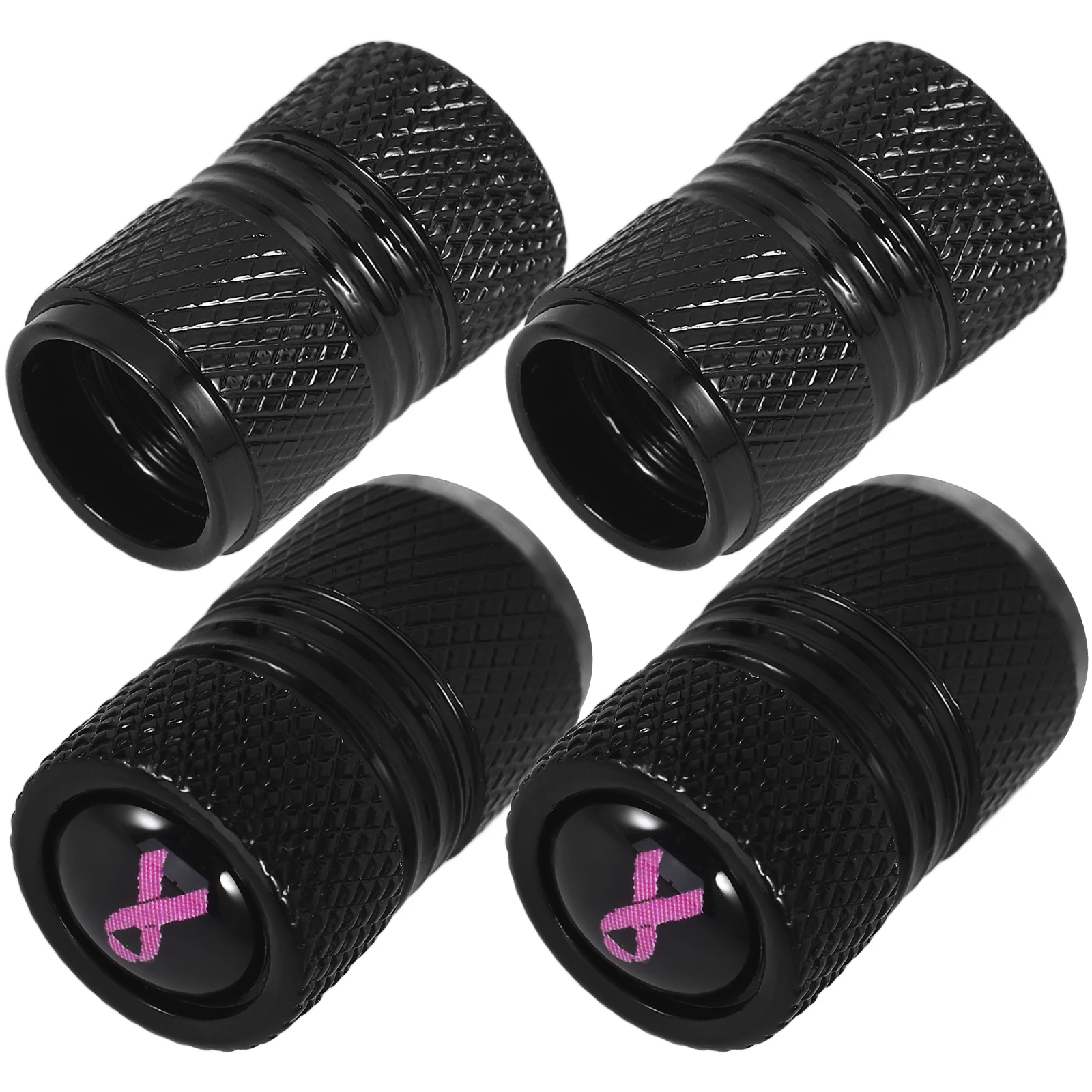 

2 Sets Tire Valve Caps Sturdy Aluminum Alloy Anti Leak Car Tyre Dust Covers Compact Size Easy Install Decorative Stem Caps For
