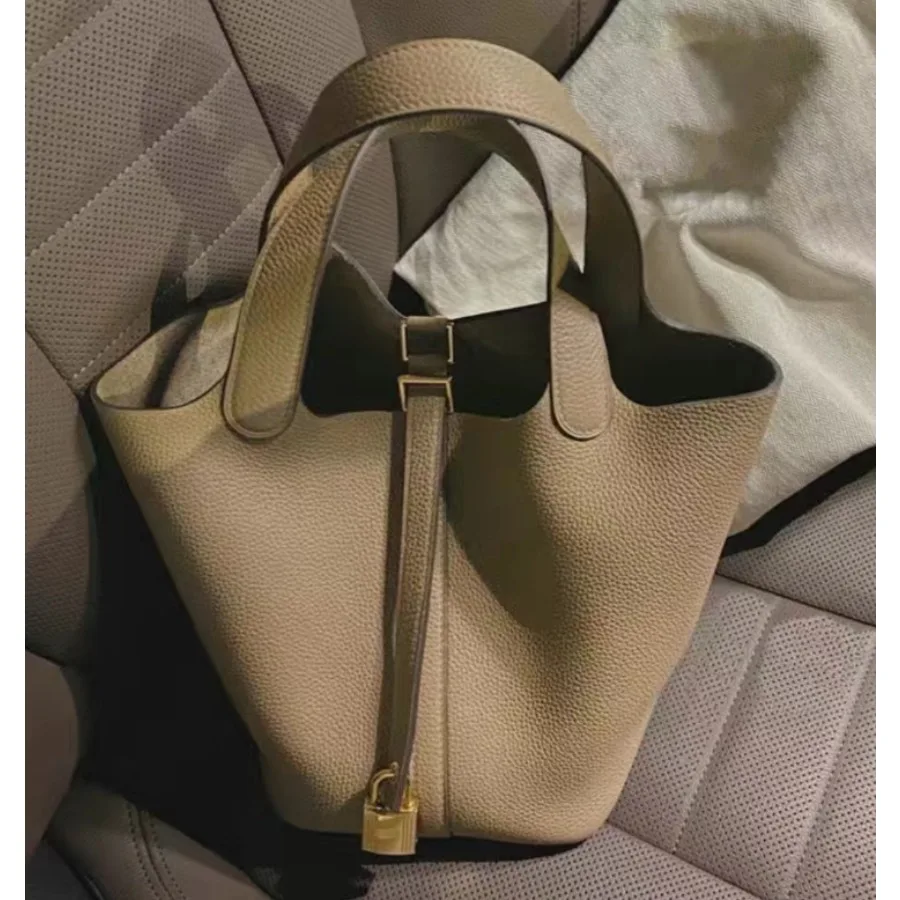 حقيبة دلو كلاسيكية، حقيبة يد عصرية، حقيبة مكياج مدمجة، حقيبة نسائية جديدة عصرية ومتعددة الاستخدامات، حقيبة للتنقل #6