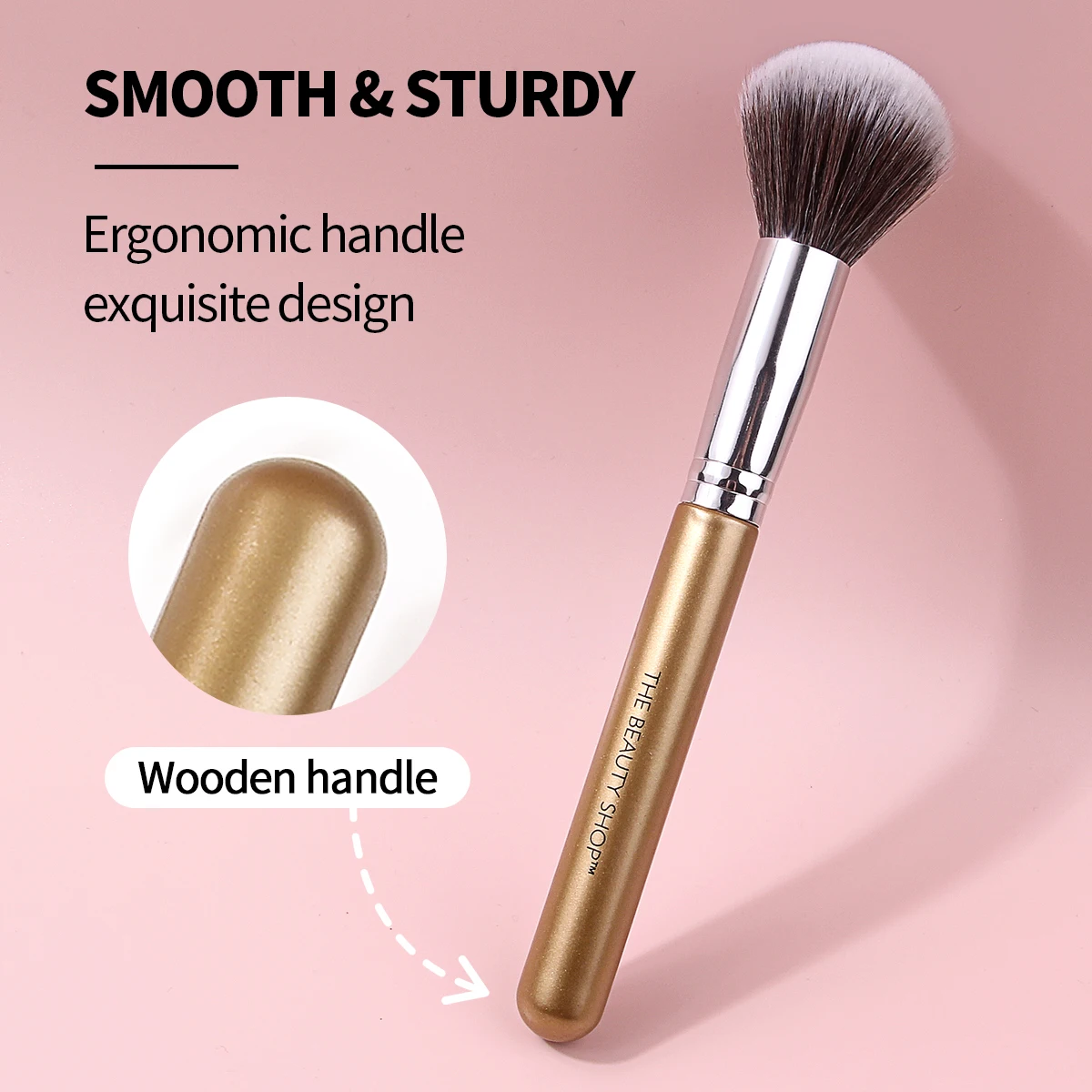 1PCS Makeup Brush, Multi-purpose Brush for Blush, Highlight & Contour, Dense Soft Bristles Beauty Tool for Women
