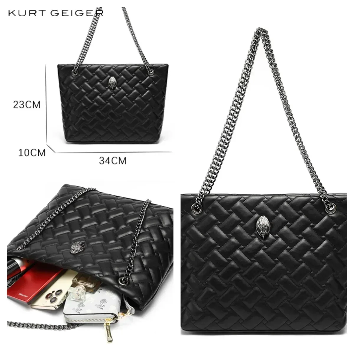 

2024 New KURT G Eagle Head Bag, Large Multifunctional One-Shoulder Crossbody Tote Bag, Fashionable and Versatile Luxury Jew