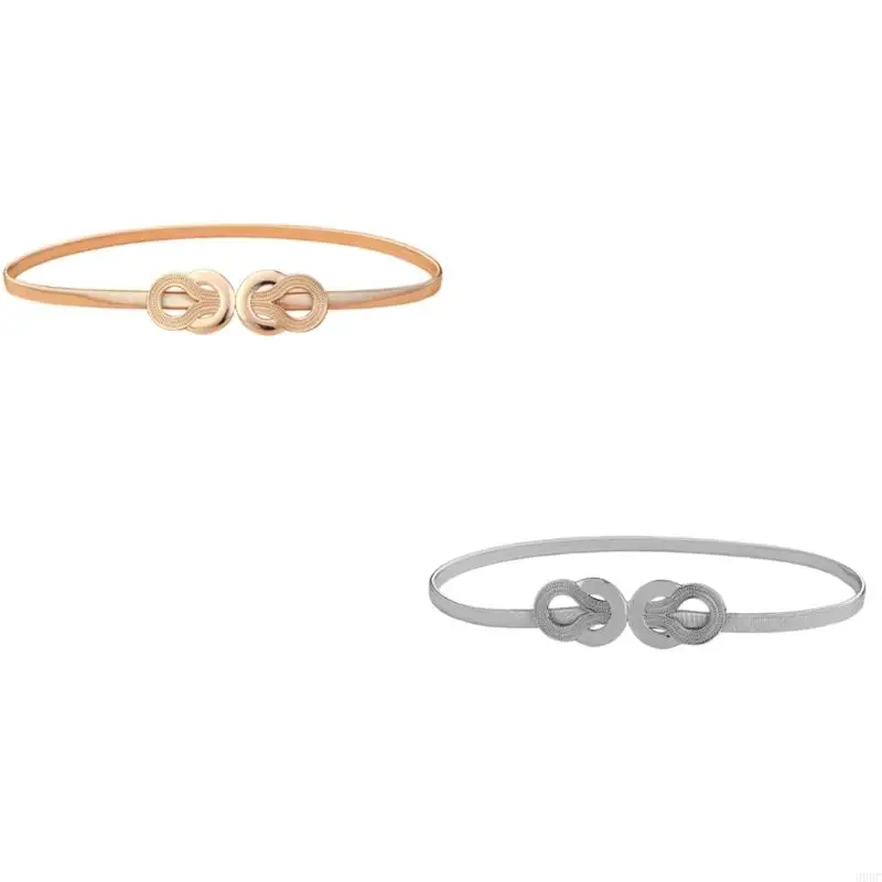 

39BC Adjustable Stretch Metal Belt For Women Comfortable Thin Waistband Dress Enhancer All Sizes