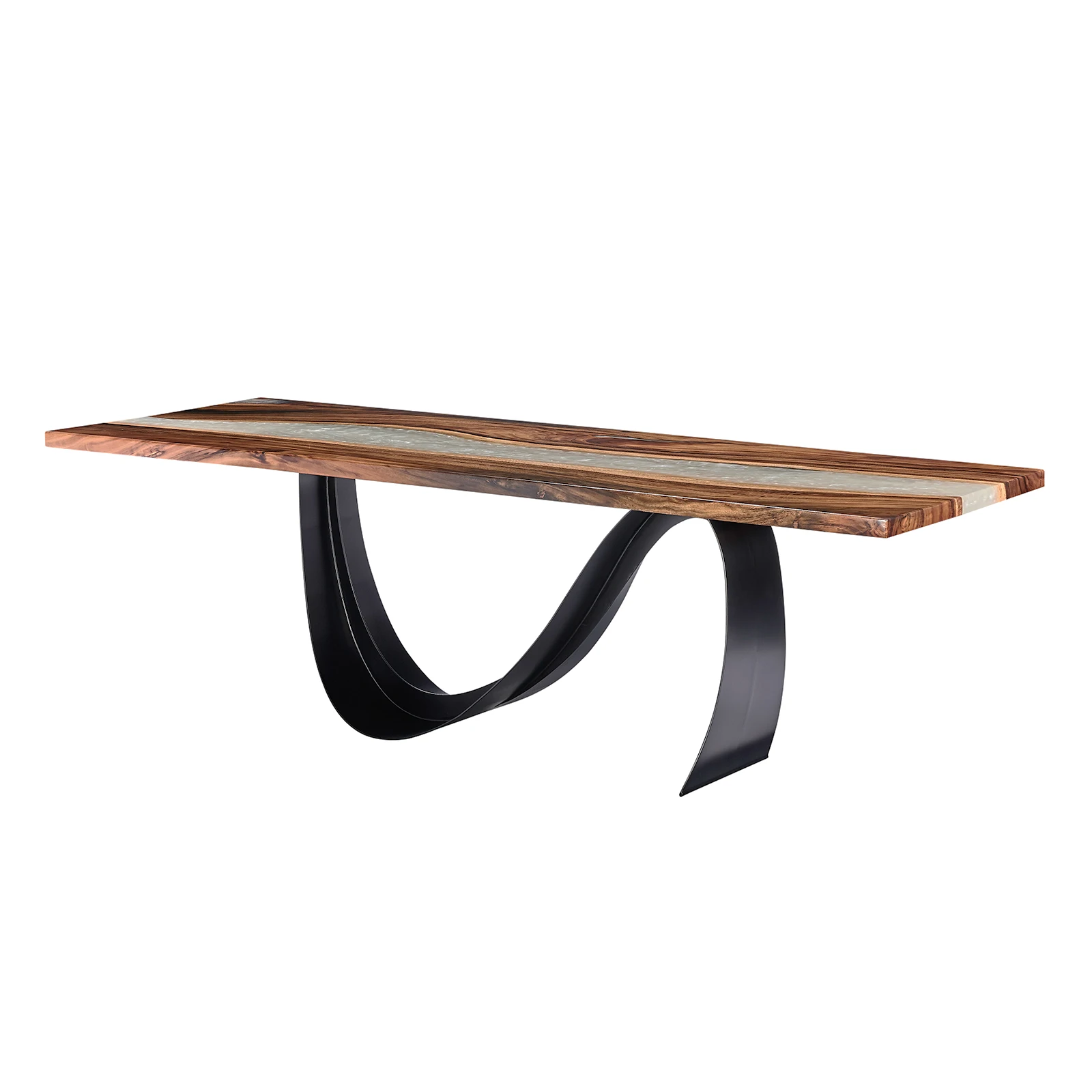 ⅹ-  Comedor Moderno Modern Wooden Rectangular River Epoxy Resin Dining Table&