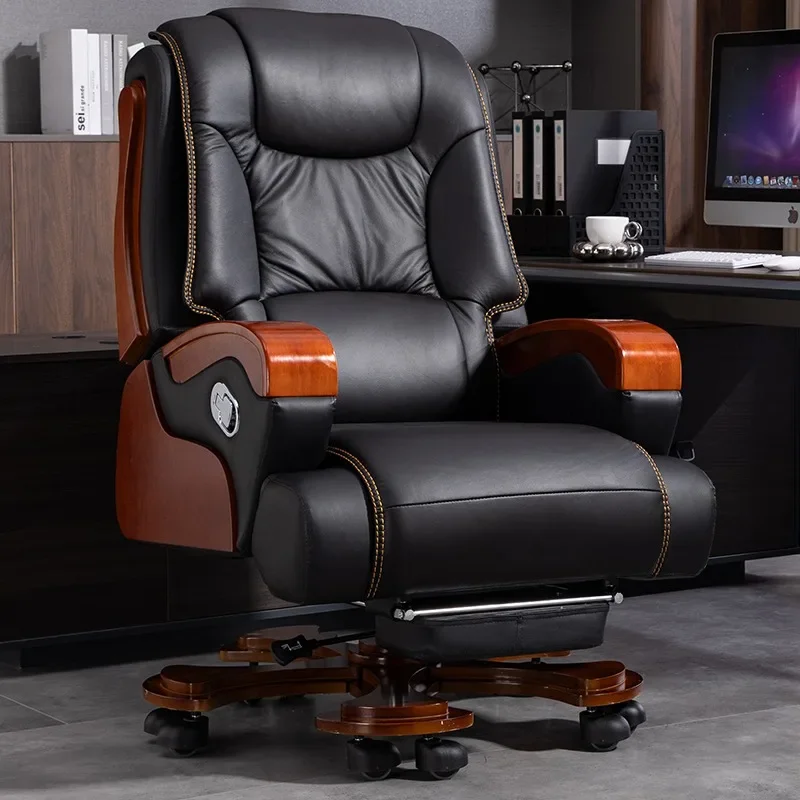 Leather computer office large class comfortable chair home computer chair business sedentary office home