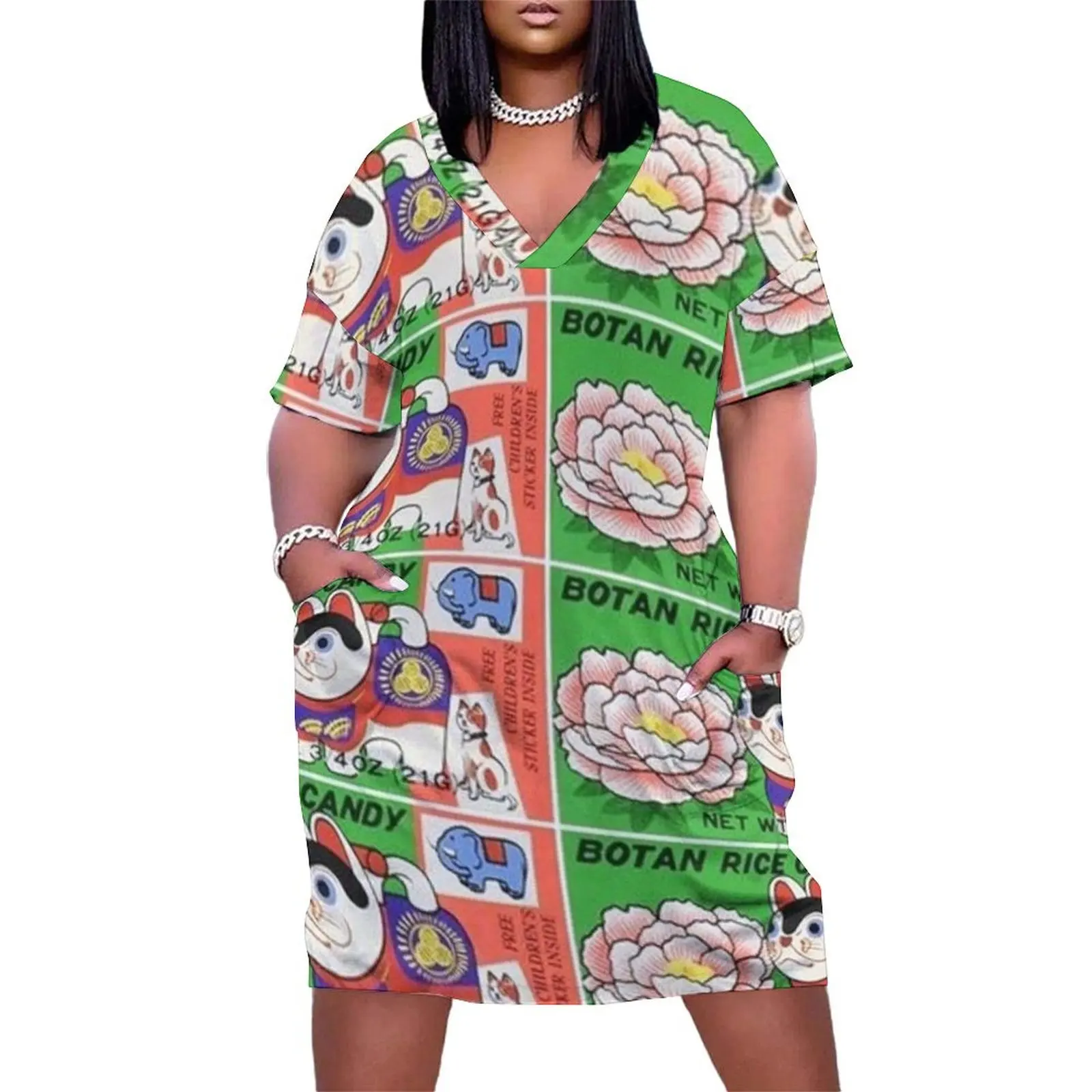 

Botan Rice Candy Loose Pocket Dress party dresses woman Summer skirt