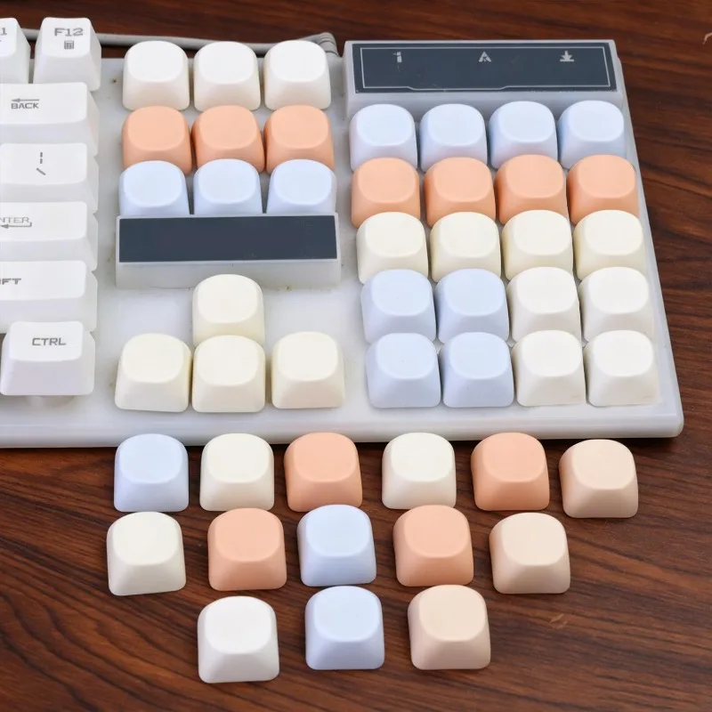 10-50PCS MOA Design PBT Blank Keycaps Macaron MultiColors Key Caps DIY No Print Keycap for MX Gaming Mechanical Keyboard Caps