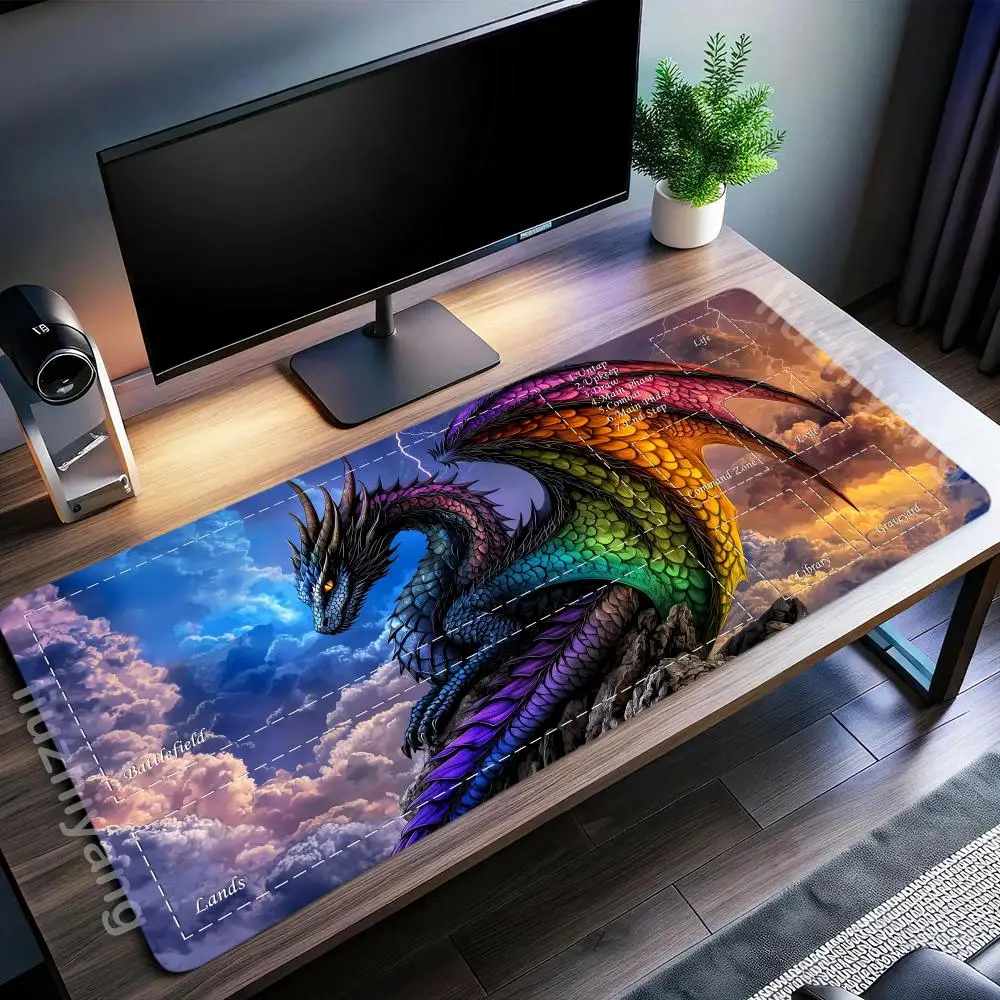 

Magic: The Gathering Playmat Regional Monster Theme Нескользящий и прочный сшитые края 90x40 см Настольный коврик Magic: The Gathering Playmat