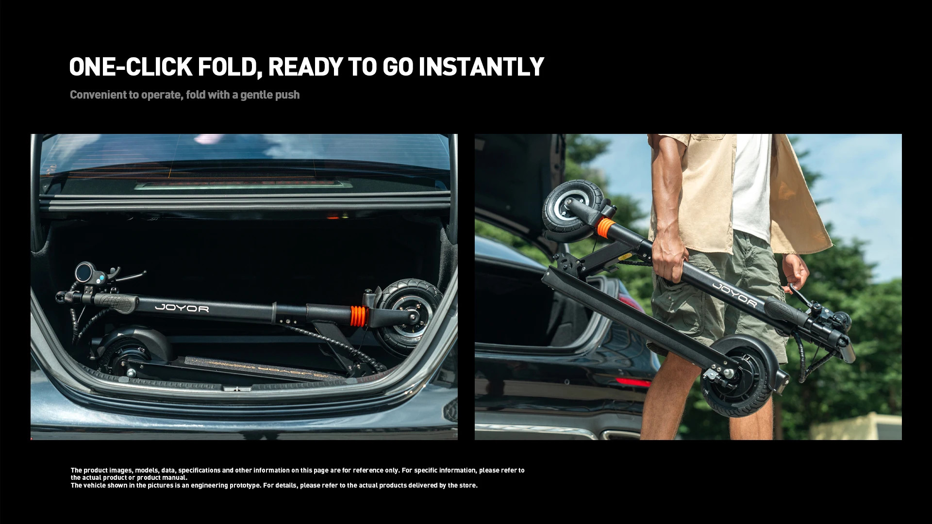 JOYOR F5 Premium Version E-Scooter 48V10.4AH 8-Zoll Vorderreifen (luftgefüllt) und Hinterreifen (vollgummiert) für den Stadtverkehr – Detail 12