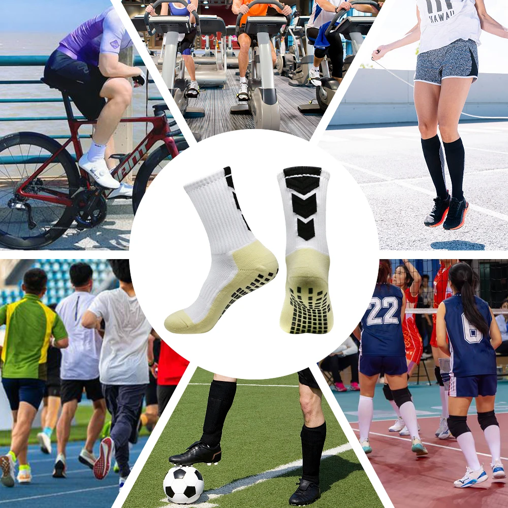 5PCS Set Drawstring Ball Bag Football Sock Men Women Leg Guards Shin Pad for Sports Training Leg Cover Grip Soccer Socks Bandage view 3