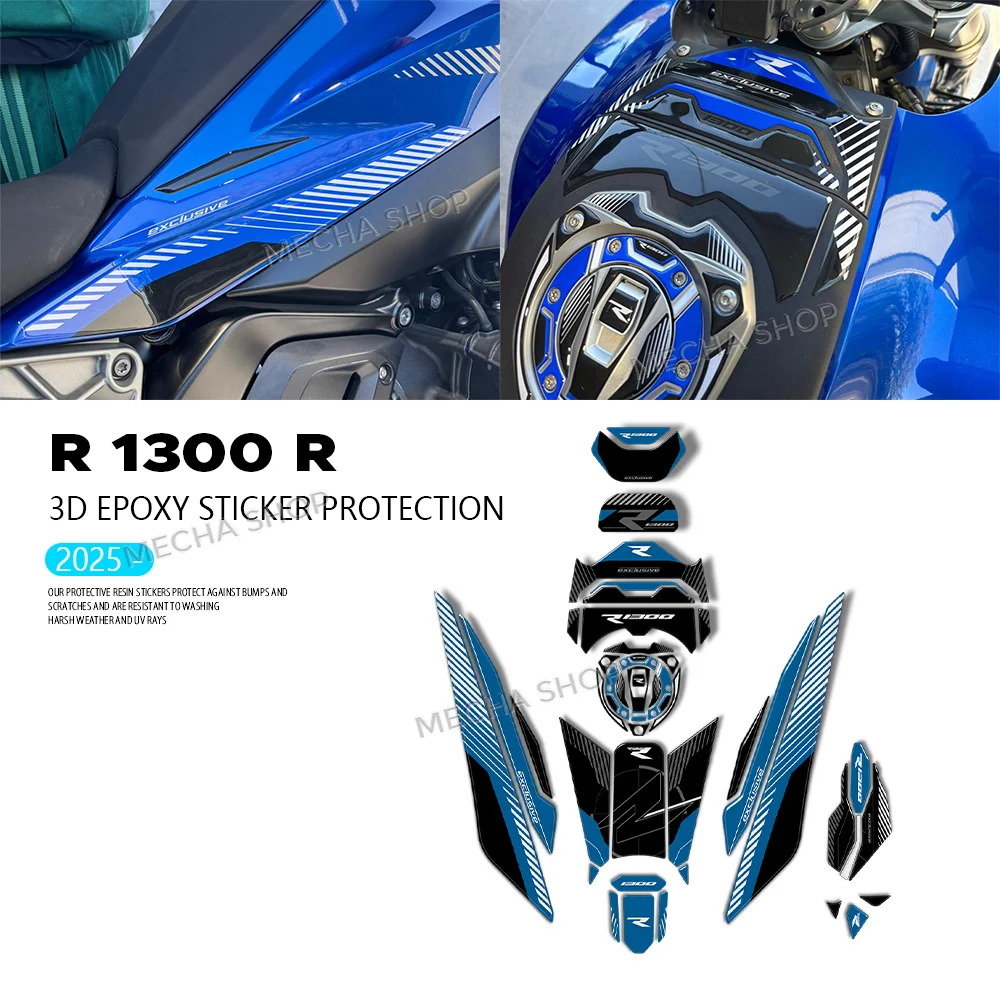 

Radar Sticker New R1300R 2025 Motorcycle Tank Pad Protection 3D Sticker For R 1300 R 2026 Side Kit Decal Accessories