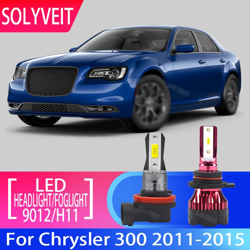 

Auto LED Headlight Fog Light Kit IP67 Waterproof Car Lighting 9012/HIR2 H11/H9/H8 For Chrysler 300 2011 2012 2013 2014 2015