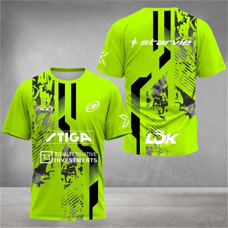 

Fashion 3D Tie-Dye Print T Shirt For Men Badminton Tennis Competition Training Clothing Summer Breathable Short Sleeve Loose Top