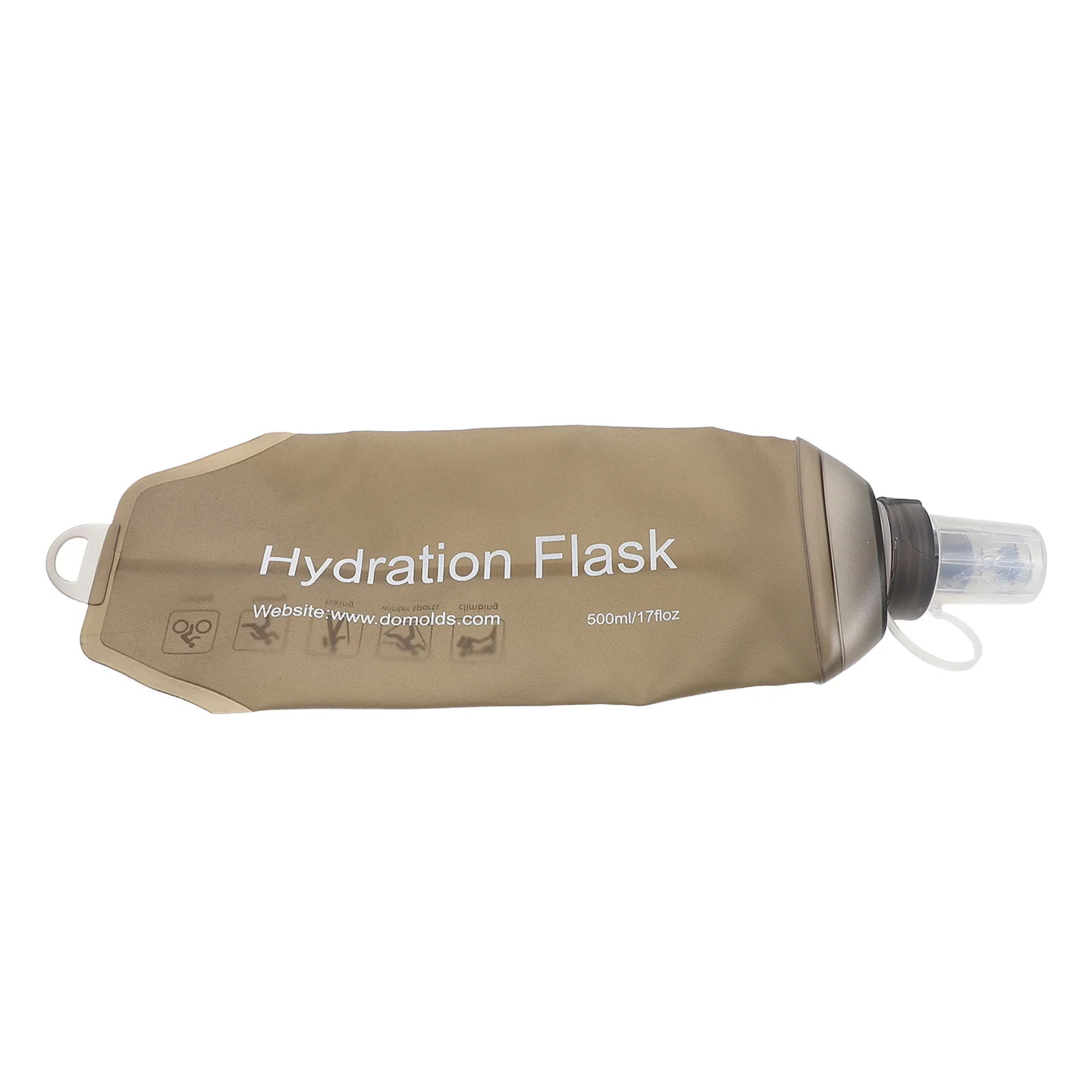 

500Ml Foldable Water Bottle Lightweight Soft Flask For Running Hiking Camping Cycling Sports Leakproof Portable Collapsible