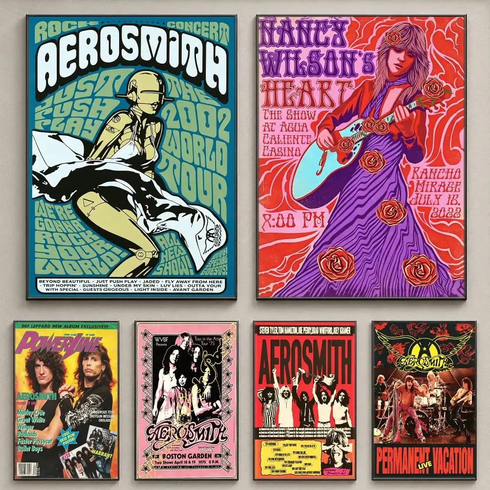 band Aerosmith Poster Poster Large Unframed Wall Art Modern Minimalist Decor Print for Living Room Home