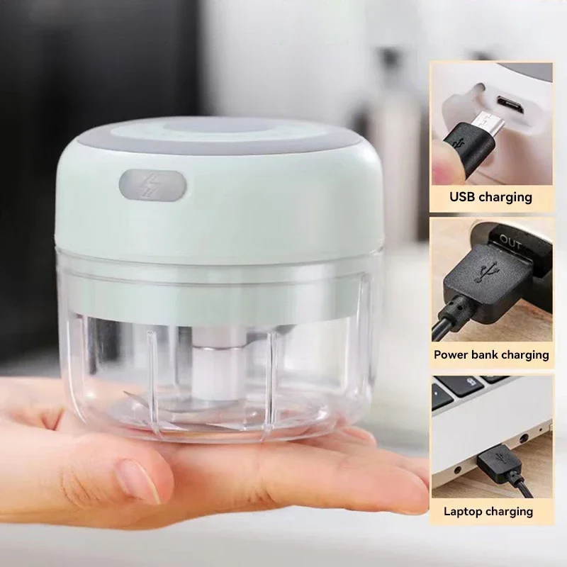 Xiaomi Portable Wireless Portable Electric Food Chopper Mini Electric Garlic Masher USB Rechargeable Meat Grinder and Masher