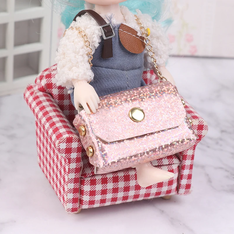 Doll Shoulder Bag Crossbody Bag Doll Dress Up Accessories Dollhouse Mini Decoration For Kid Pretend Play Toys