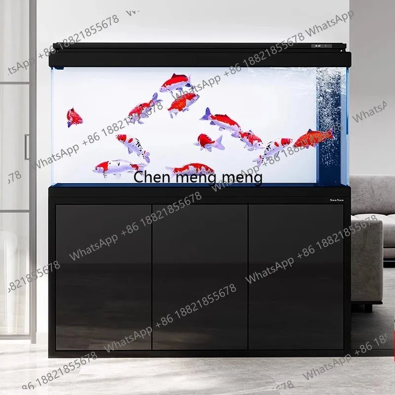 

Fish Farm Shrimp Aquarium Indoors Simplicity Decoration Luxury Aquarium Accent Glass Ecology Home Furniture El Acuario