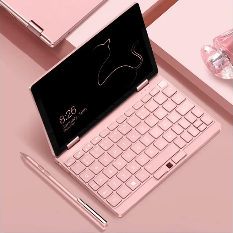 Cheapest Laser Letter Multi Language Smart Notebook Laptop For Programming Pink Keyboard Button Support OEM Small Order