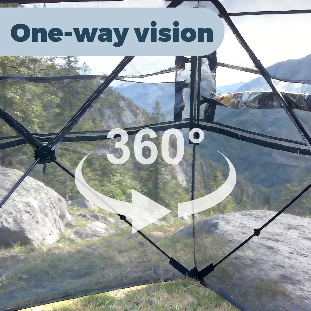 Camouflage Pop-Up Hunting Blind Ground Shelter for Deer Turkey And Duck Hunting Easy Setup And Storage Outdoor Camo Blind view 5