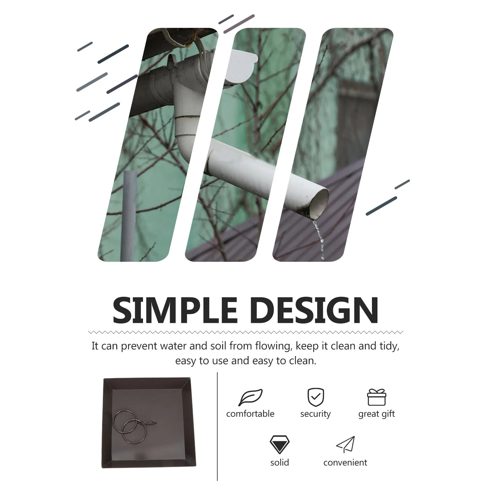 

Rain Chain Basin Pp Decorative Rainwater For Garden Balcony Roof Outdoor Indoor Use Durable Waterproof Home