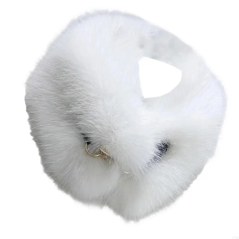 

77HE Faux Furred Scarf Premium Soft Neck Warmer For Cold Days Men Women