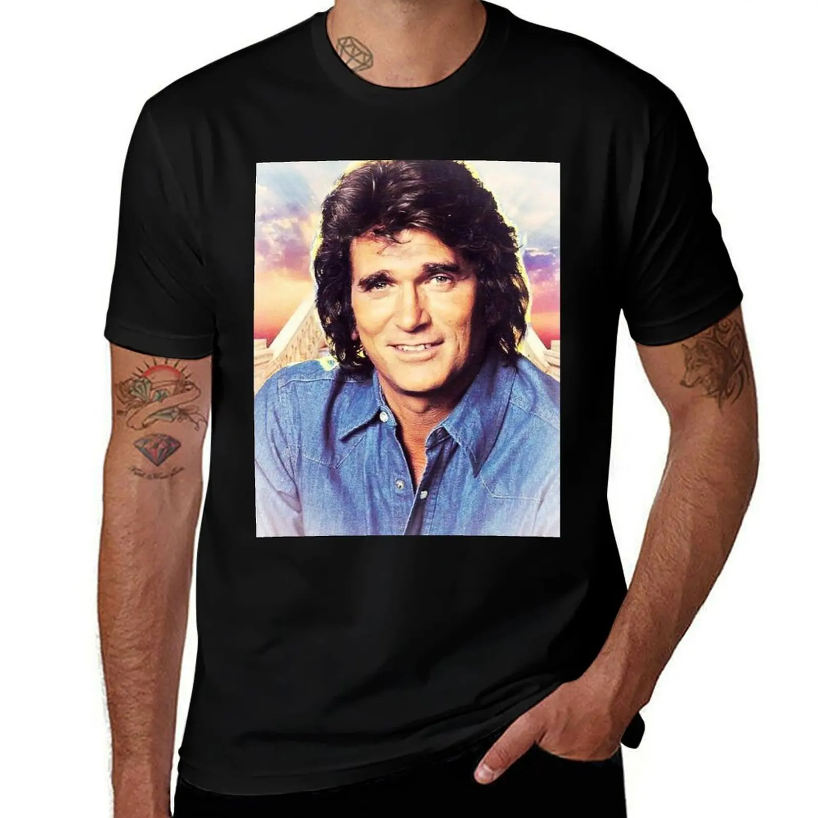 Michael landon T-Shirt Modern Print Casual T-Shirt