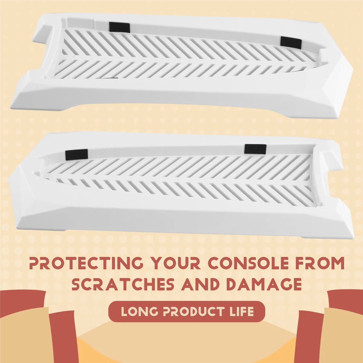 

【Lowest-Price!】Vertical Stand for Playstation 5 Slim Digital Edition Console with Built-in Cooling Vents and Non-Slip Feet White