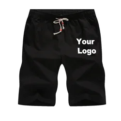 Custom Logo Casual Shorts Men's Summer Pants Cotton Loose Breathable Cargo Pants Large Shorts Beachwear