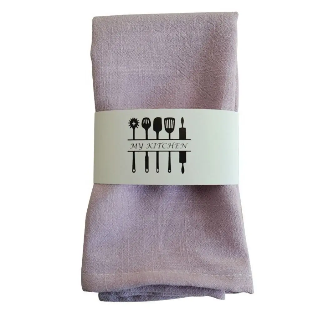 

Party Supply Table Decoration Cotton Linen Napkin Reusable Soft Tea Towel Retro Soild Color Placemat Home