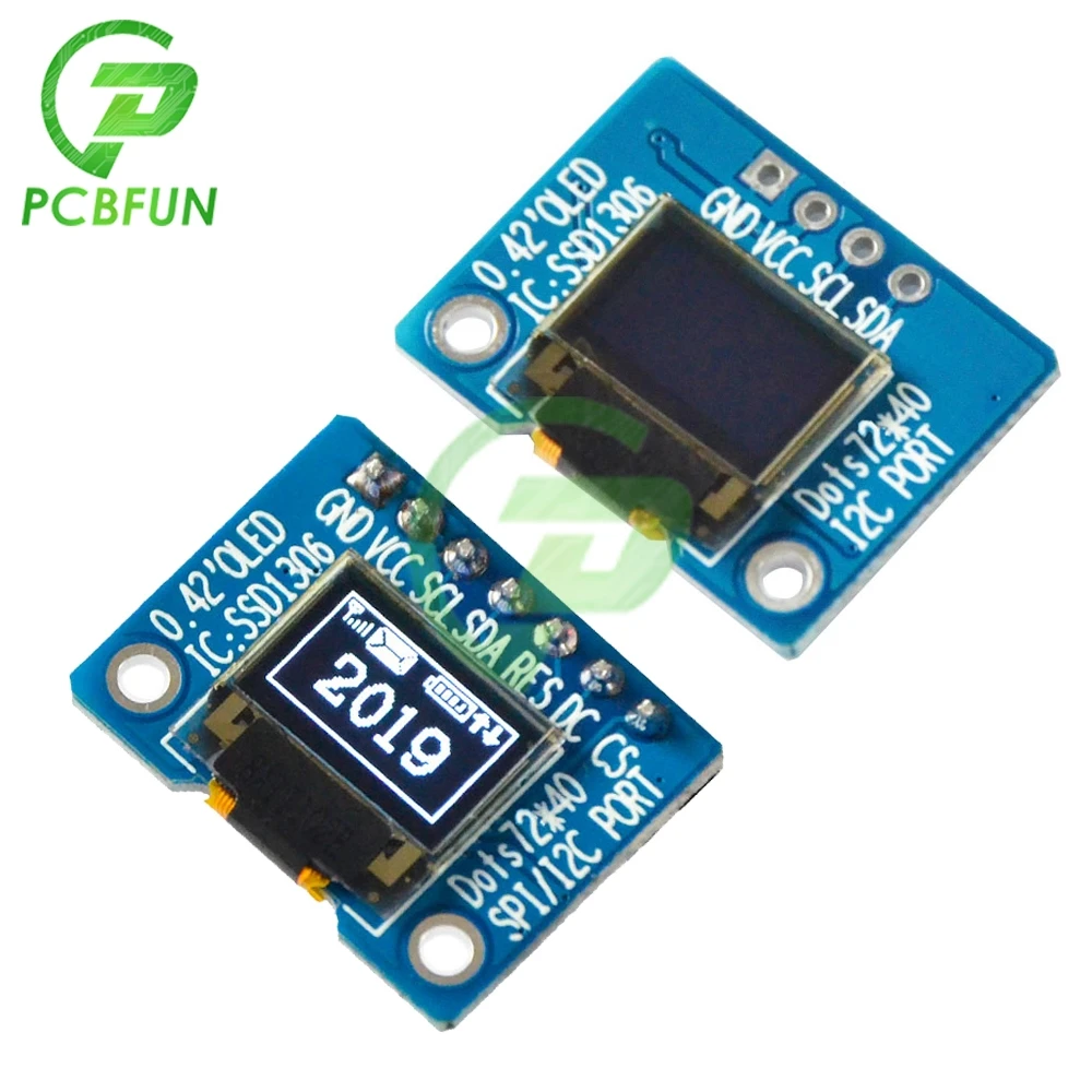 0.42 inch OLED Display Screen IIC/SPI Interface OLED Display Screen Module Driver IC 72x40 Resolution 3.3V Module