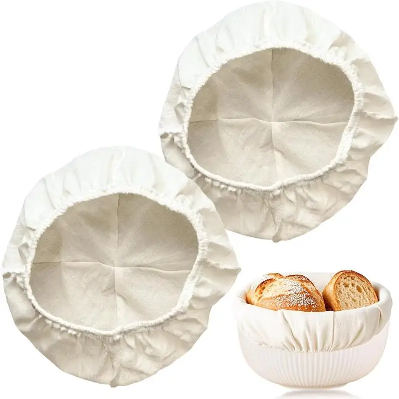 3Pcs Oval/Round Bread Fermentation Basket Cloth Lining Dough Basket Cover Fermentation Cloth For Cake Kitchen Tool