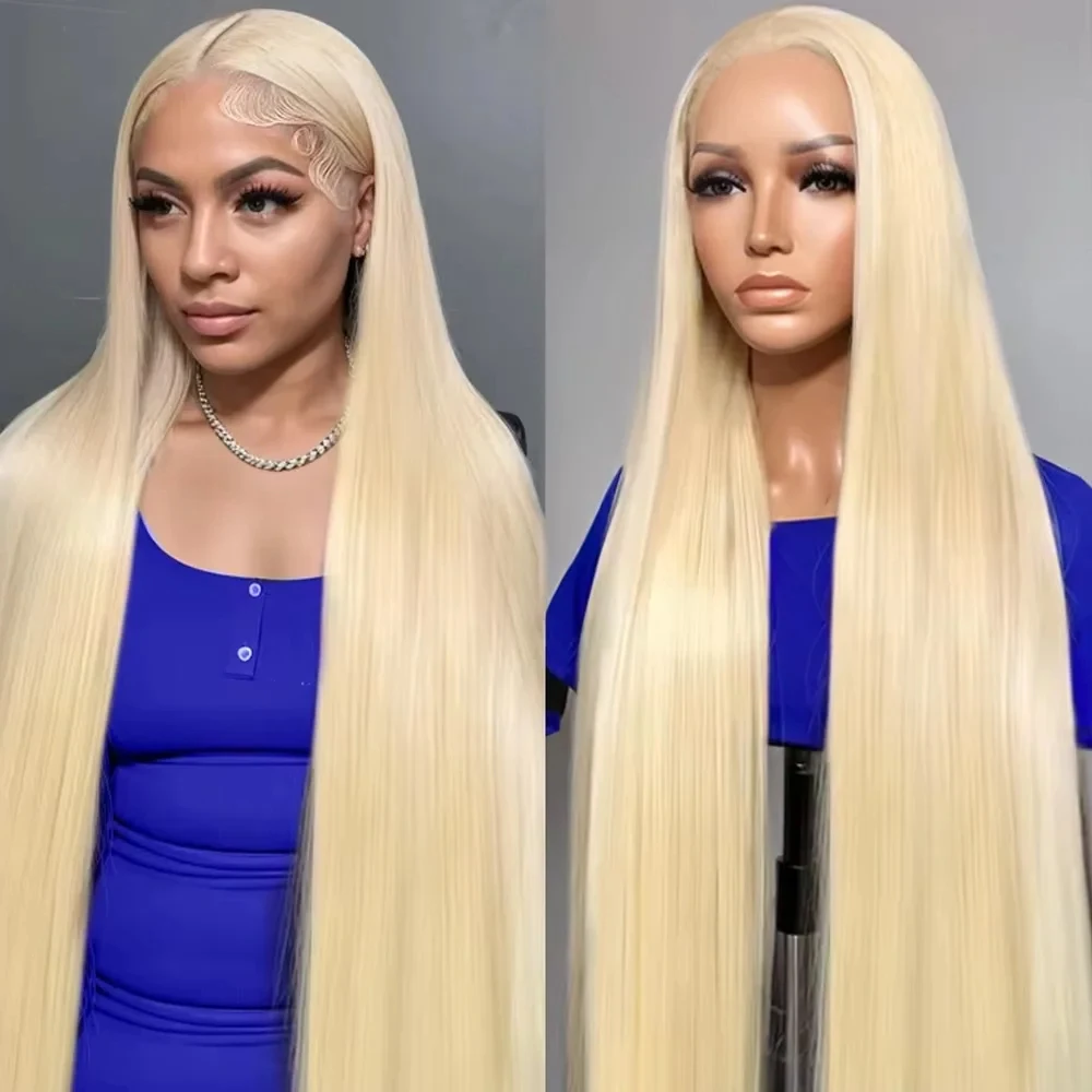 

200 Density 613 Honey Blonde Straight Wig 100% Human Hair Glueless Wig 13x6 HD Transparent Lace Frontal Wig 40 46 Inch For Women