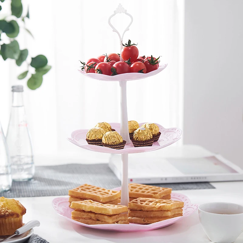 PPServing Stand Dessert Tower Sum Fruit Tray 2/3 Tier For Tea Party Baby Shower Wedding Christmas Party Cupcake Stand