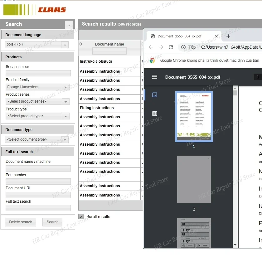 

Для WebTIC — информационный центр технического ремонта услуг для Claas [2024.07] Лише в автономномном английском языке