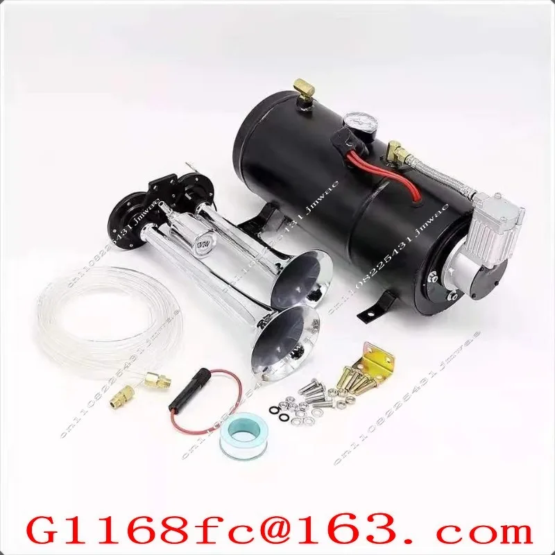 Trumpets 12V 150DB Loud Air Horn Train Horns Kit Max 150 PSI Working Pressure for Truck Cars SUV Boat Tractor RV ORV