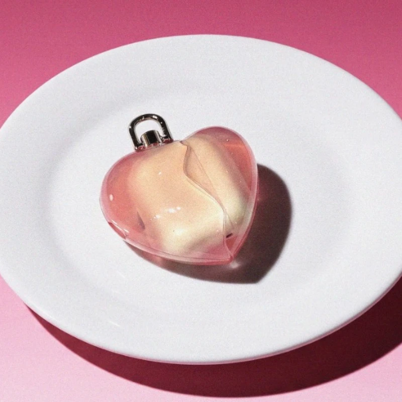 

Transparent Split Heart Earphone Case Custom for AirPods Liquid Silicone Rubber Softshell Creative Headphone Cover Accessory DIY