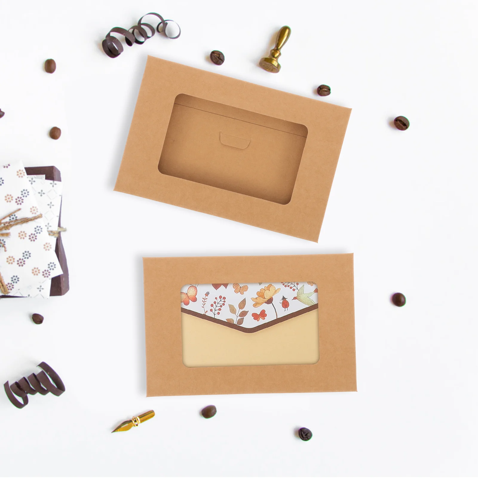 Bubble Mailers Window Envelope Box Paper Cases Cellophane Cash Envelopes for Budgeting