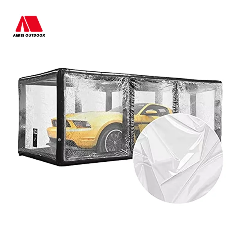 

Removable protective clothing inflatable car show tent Portable Inflatable Car Tent Protector Transparent