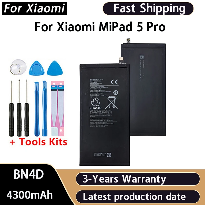 2026 Years Original BN80 BN60 BN4D BN4E Battery For Xiaomi Pad 4 Plus /Pad 5 Pro Pad 6 Pro Mi Pad6 Pad5 Pro Batteries