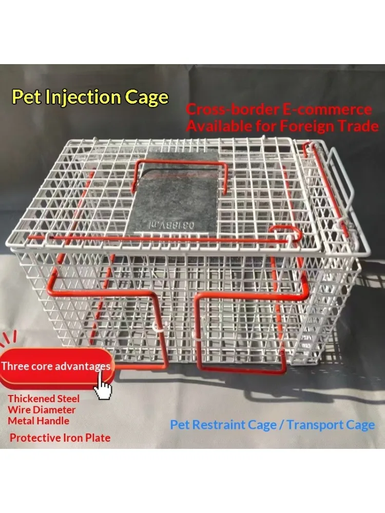 Pet Restraint Cage Veterinary Injection Exam Cage for Cats Dogs Pet Clinic Medical Treatment Carrier Drop Shipping