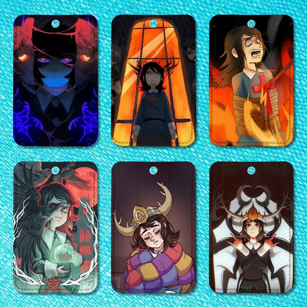 

H-HauntedS H-Hote Abaddon Premium PU Leather Card for Daily Use Holder Card Case with Metal Carabiner Customizable Design